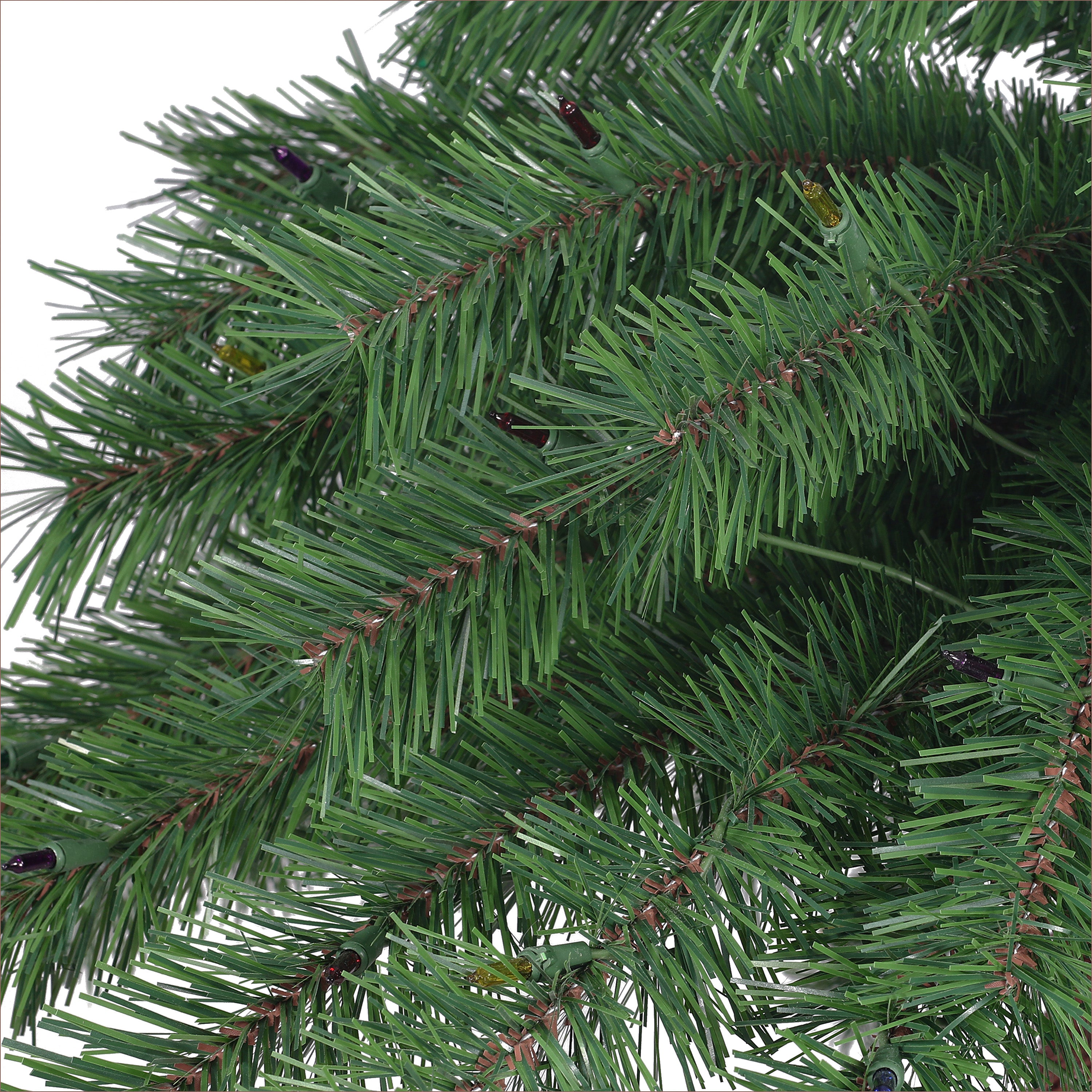 3.5ft & 6ft Pre-Lit Clear/Multi Double Trunk Palm Tree